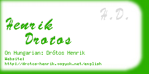henrik drotos business card