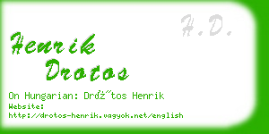 henrik drotos business card